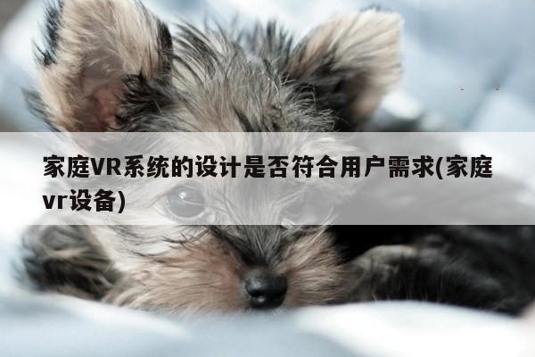 德赢vwin060：家庭VR系统的设计是否符合用户需求(家庭vr设备)