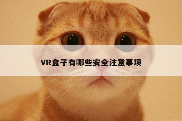 VR盒子有哪些安全注意事项-德赢vwin399